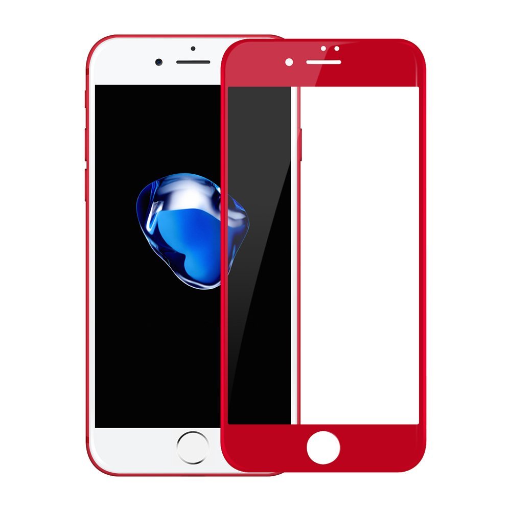 Protector de Pantalla Completa 3D para iPhone 7/8 (Rojo). - Los